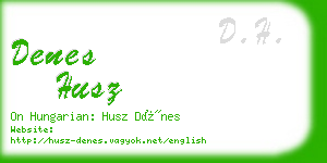 denes husz business card